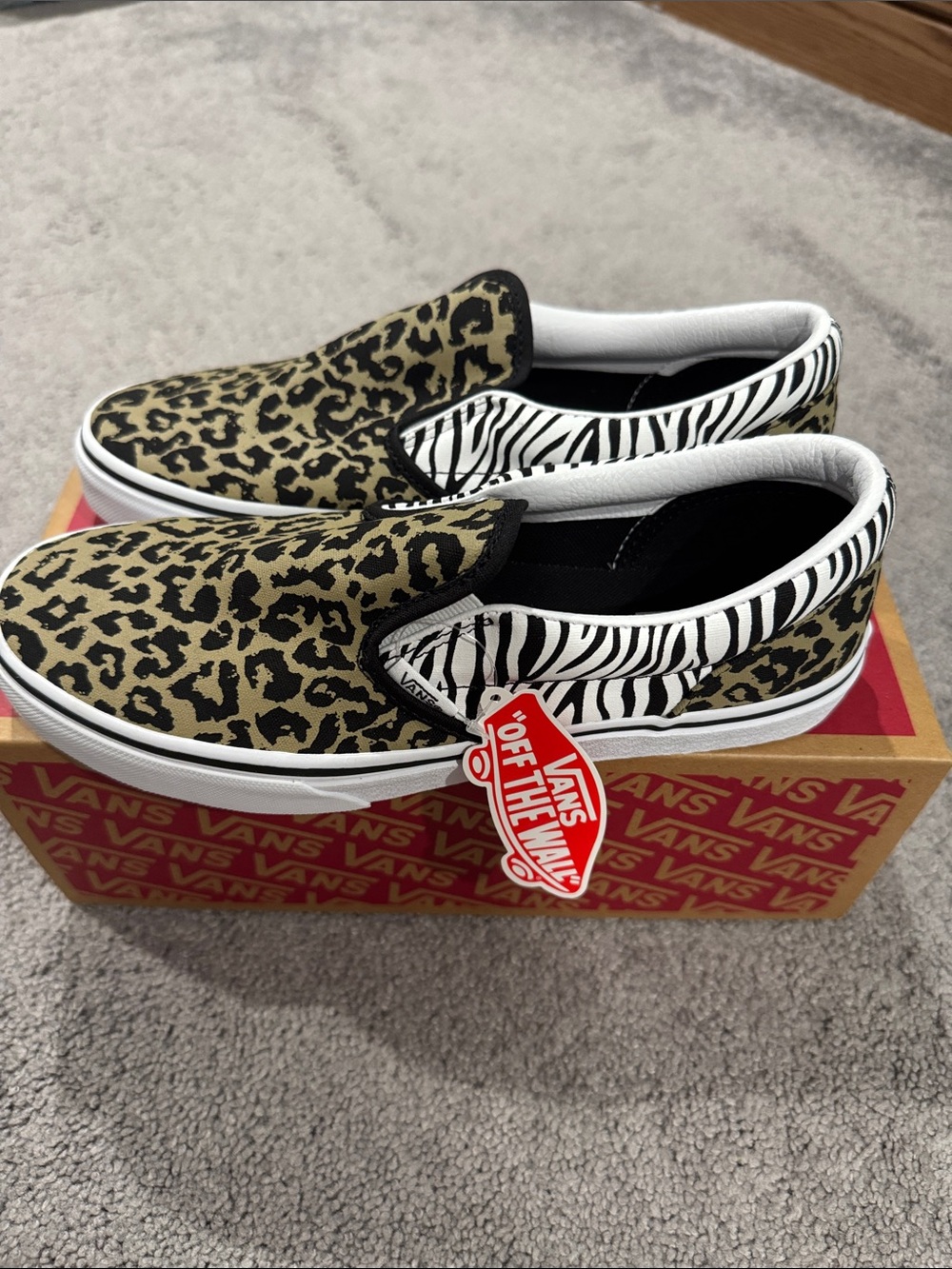 Vans Kids Slip-On Animal Print Sneakers